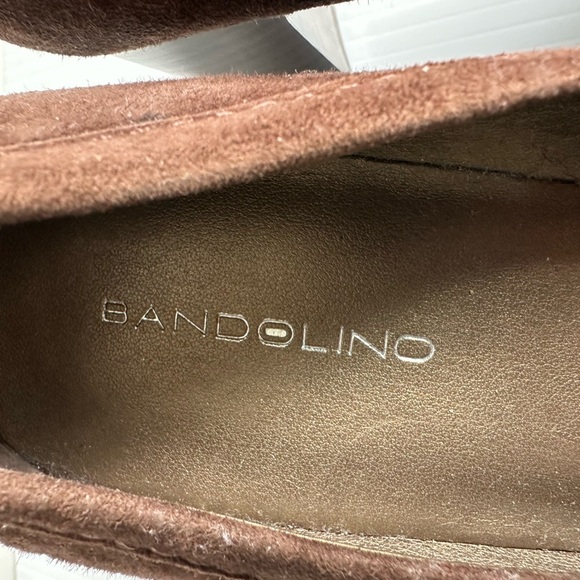 Bandolino Brown Suede Oxford Heel Pump Tassels Size 8 Work Office Internship - Picture 3 of 10